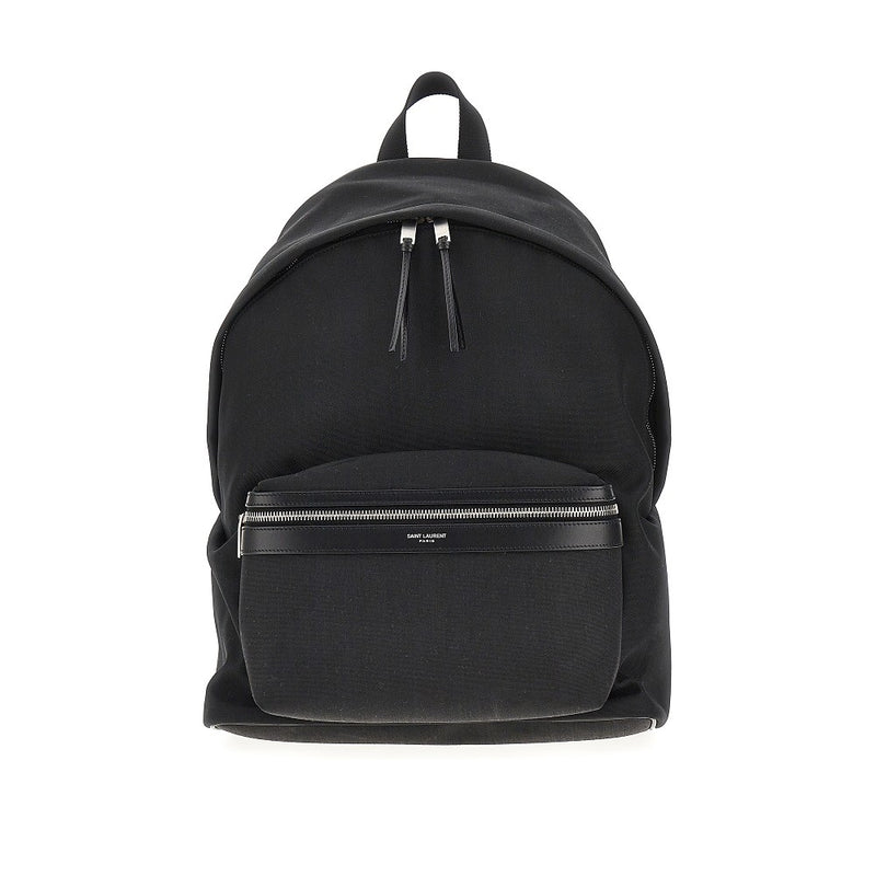 Saint Laurent Saint Laurent City Canvas Backpack Black - World Class Fashion