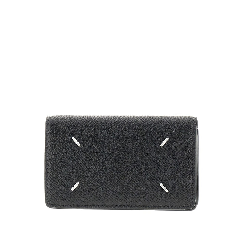 Maison Margiela Maison Margiela Four Stitches Leather Cardholder Black - World Class Fashion