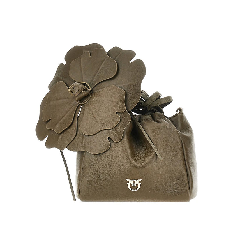 Pinko Pinko Nappa Leather Bucket Bag Green - World Class Fashion