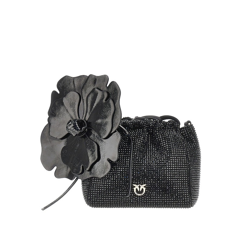 Pinko Pinko Full-strass Bucket Bag Black Women - World Class Fashion