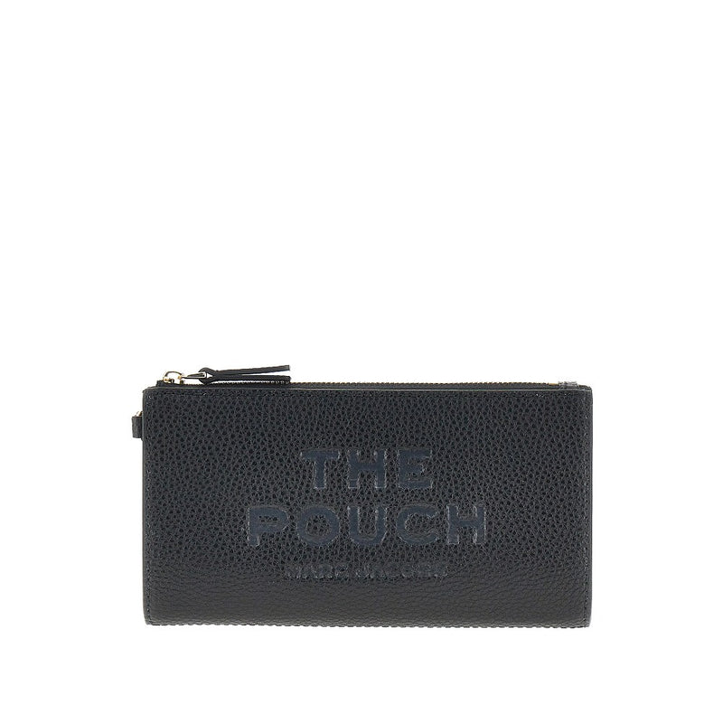 Marc Jacobs Marc Jacobs Grained Leather Pouch Black - World Class Fashion
