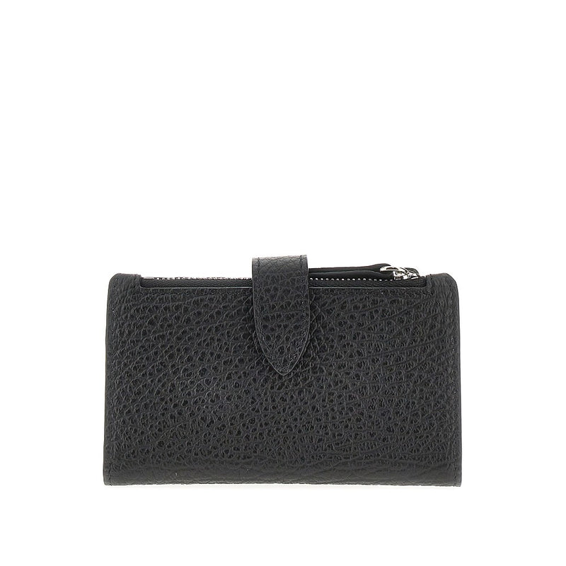 Maison Margiela Maison Margiela Grain Leather Bi-fold Cardholder Black - World Class Fashion