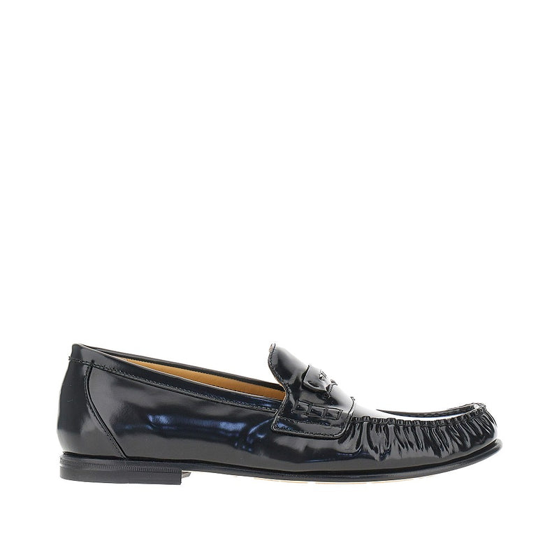 Fendi Fendi 'Fendi Scrunch' Leather Loafers Black Men - World Class Fashion
