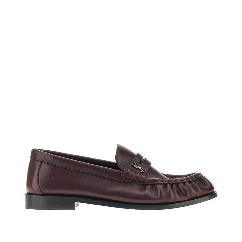 Saint Laurent Saint Laurent Leather Loafers Red Men - World Class Fashion