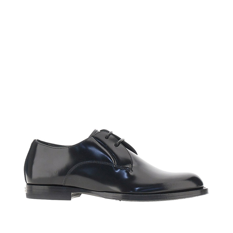 Dolce&gabbana Dolce&Gabbana Spazzolato Leather Laced Shoes Black - World Class Fashion