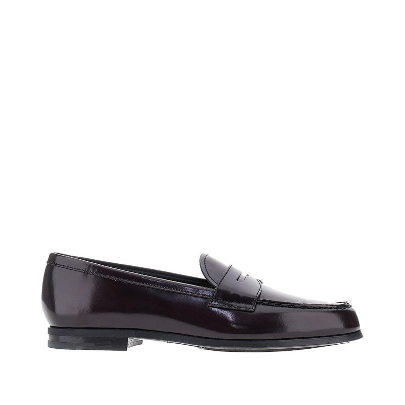 Church Church 'Natalie' Fumé Polished Leather Loafers Red - World Class Fashion