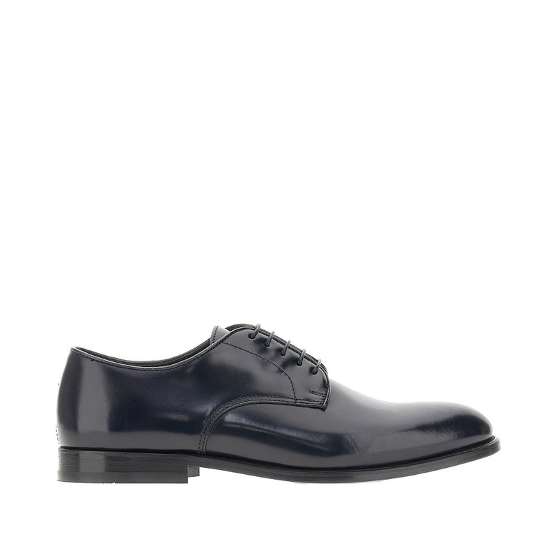 Doucal's Doucal's Brushed Leather Laced Shoes Blue Men - World Class Fashion