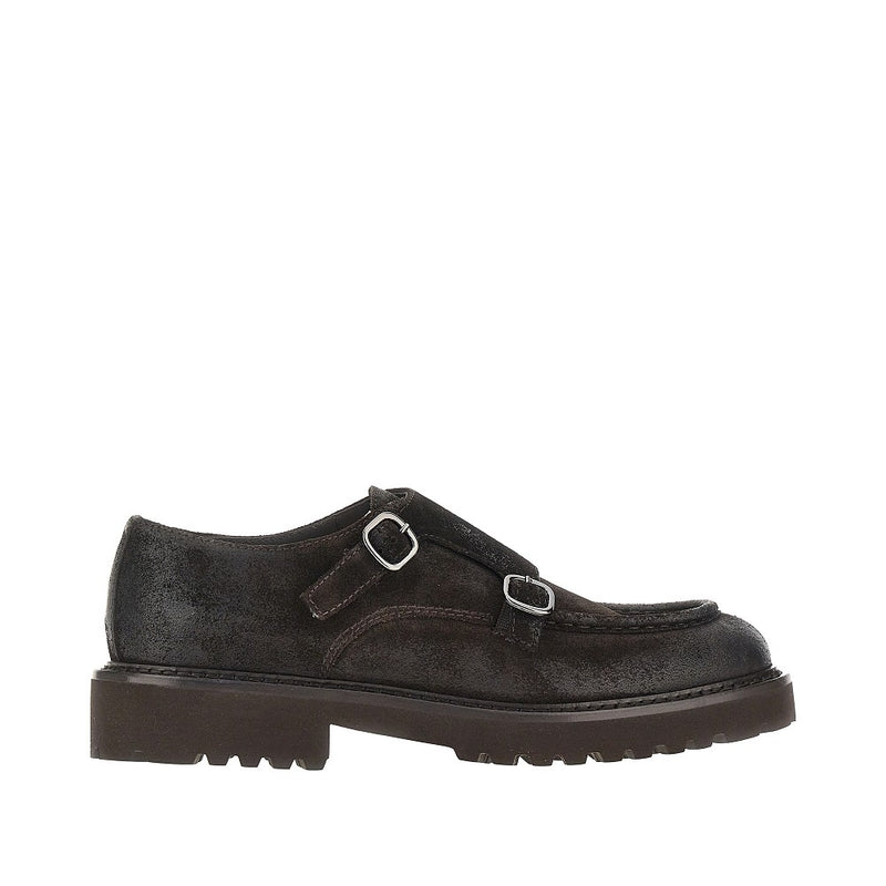 Doucal's Doucal's Suede Leather Double Monk Shoes Brown - World Class Fashion