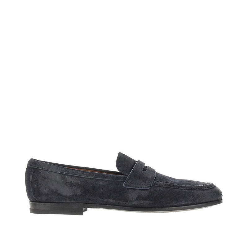 Church Church Suede Leather Loafers Blue Men - World Class Fashion
