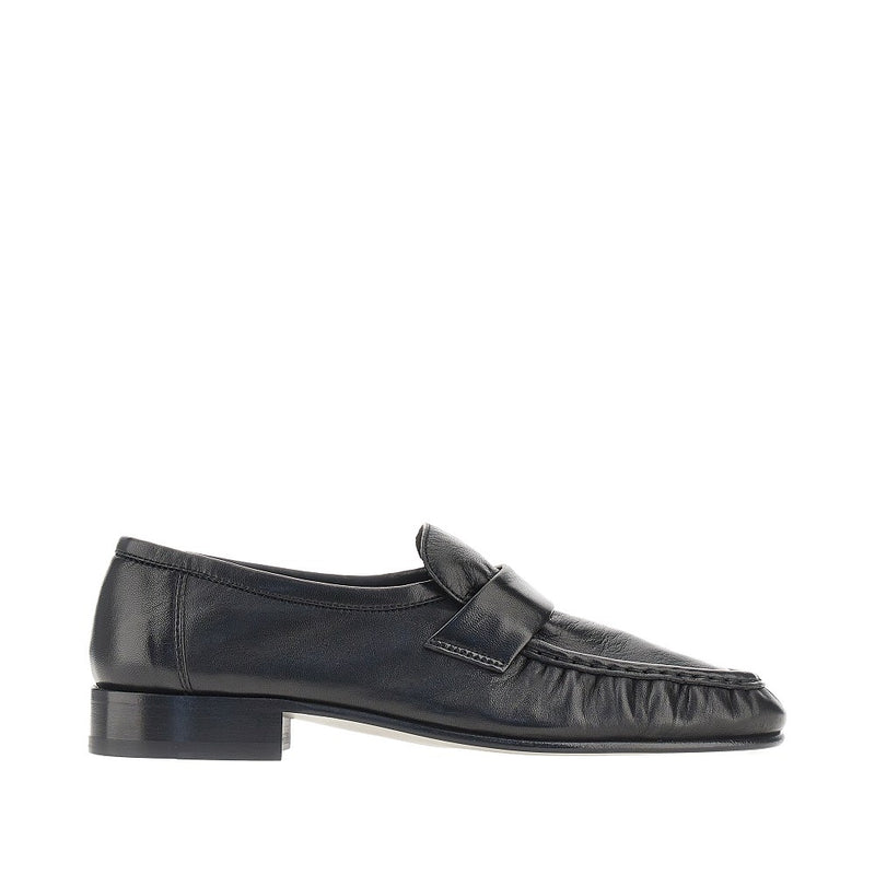 The Row The Row Leather Soft Loafers Black Women - World Class Fashion