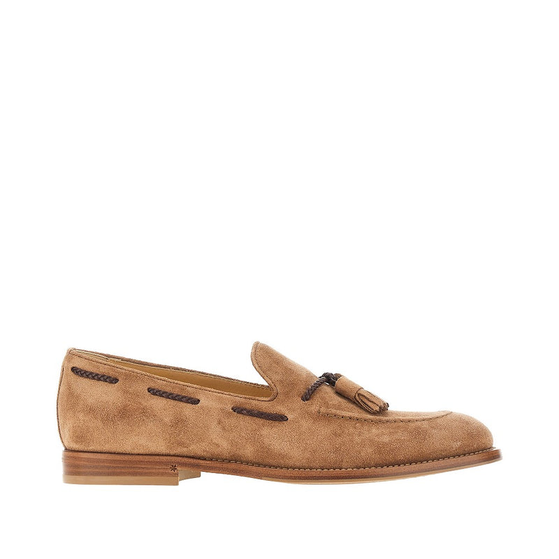 Brunello Cucinelli Brunello Cucinelli Suede Leather Loafers Brown Men - World Class Fashion