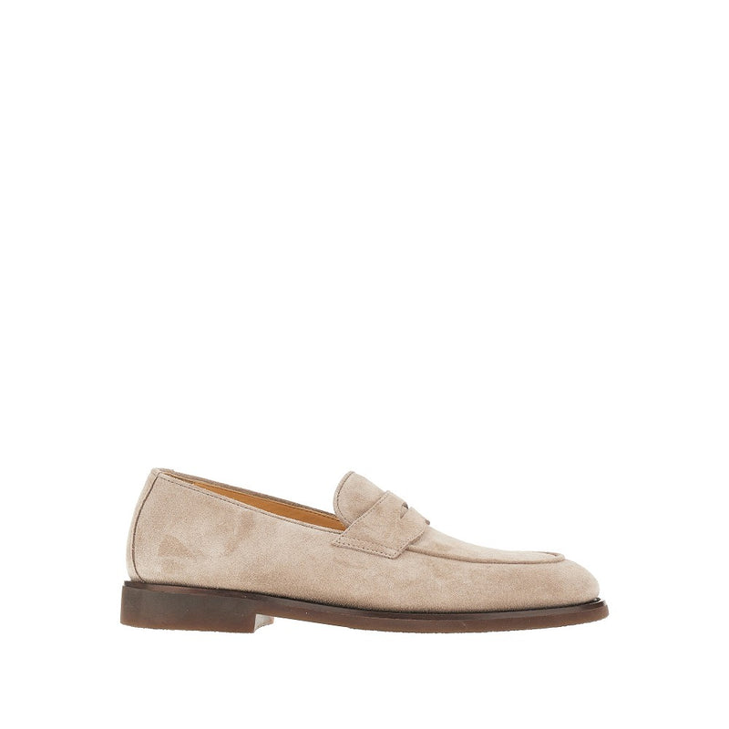Brunello Cucinelli Brunello Cucinelli Suede Leather Penny Loafers Grey Men - World Class Fashion