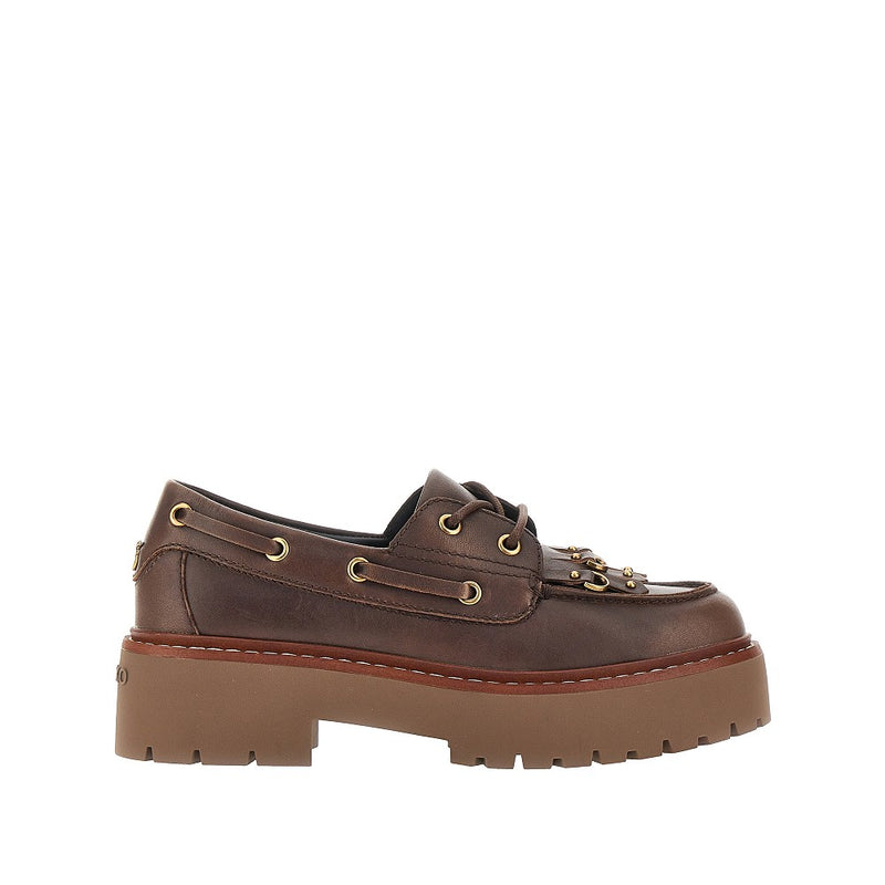 Pinko Pinko 'Margaret' Leather Boat Shoes - World Class Fashion