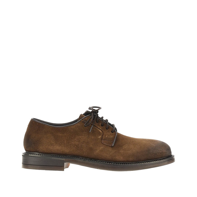 Juan Lacarcel By Calce Juan Lacarcel By Calce Suede Leather Lace-up Shoes Brown - World Class Fashion