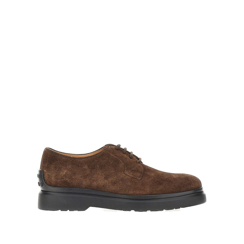 Tods Tods Suede Leather Laced Loafers Brown Men - World Class Fashion