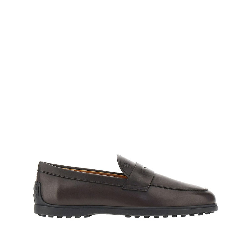 Tods Tods Leather Loafers Brown Men - World Class Fashion