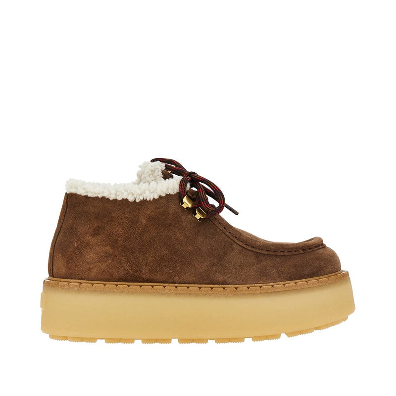 Prada Prada Suede Leather Chukka Boots Brown Women - World Class Fashion