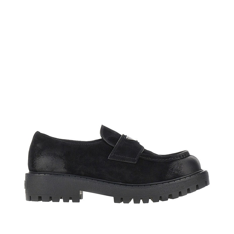 Prada Prada Suede Leather Loafers Black Men - World Class Fashion