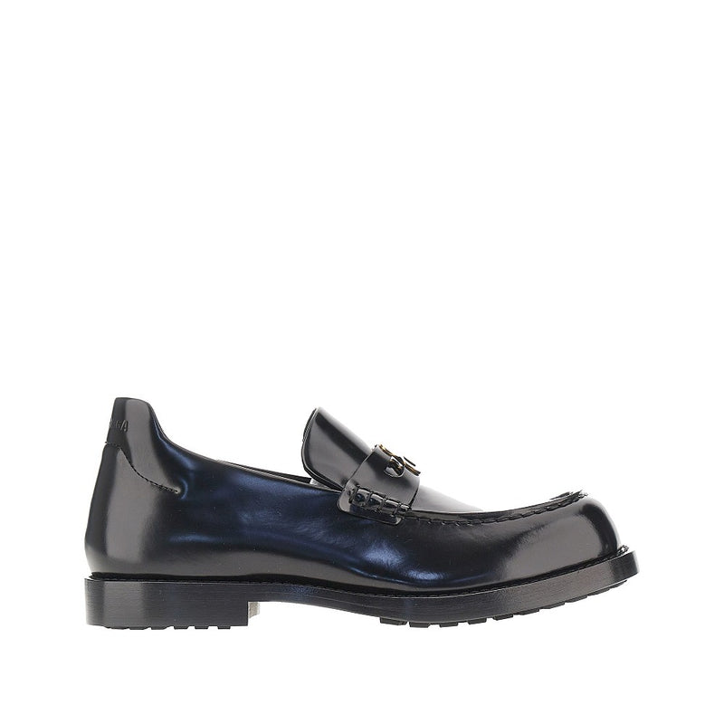 Balenciaga Balenciaga Spazzolato Leather Comfy Loafers Black - World Class Fashion