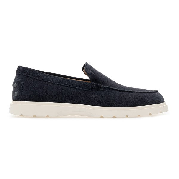 Tods Tods Suede Leather Hybrid Loafers Blue Men - World Class Fashion