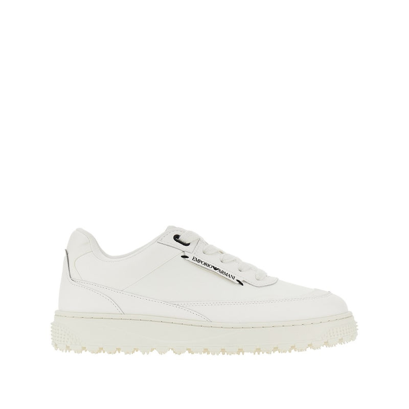 Emporio Armani Emporio Armani Leather Sneakers White Men - World Class Fashion