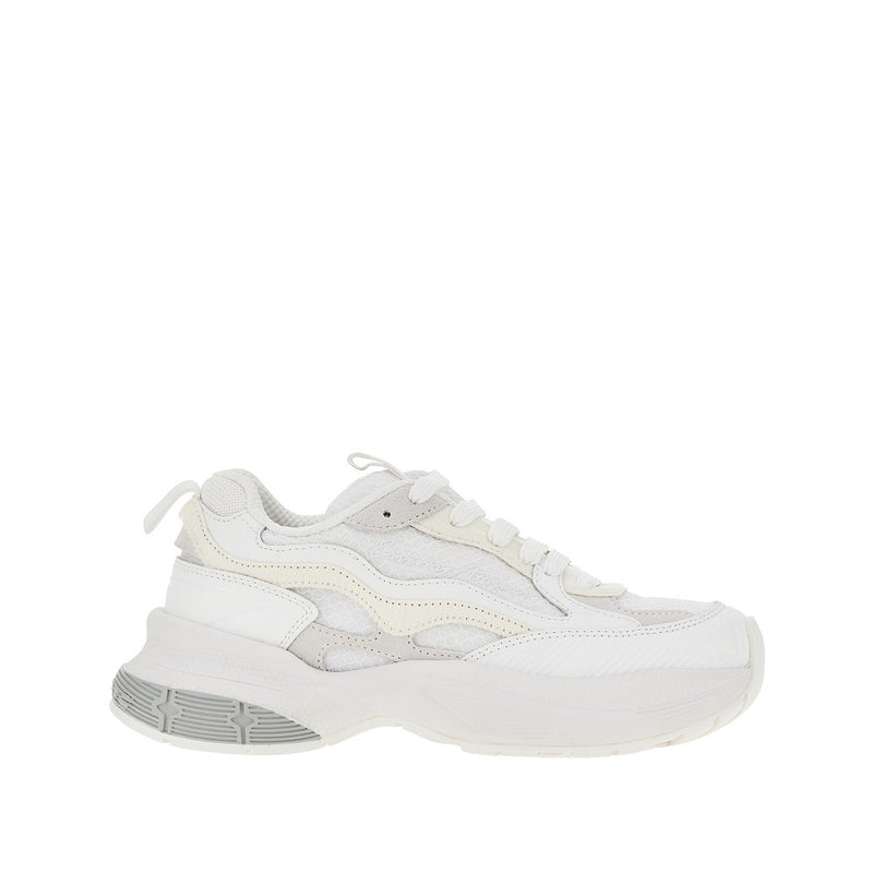Emporio Armani Emporio Armani Mesh Sneakers with Leather Details White - World Class Fashion