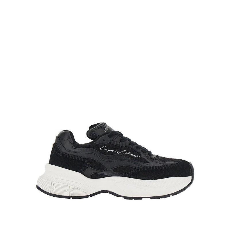 Emporio Armani Emporio Armani Knitted Sneakers Black Women - World Class Fashion