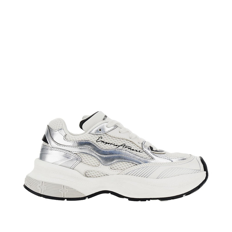 Emporio Armani Emporio Armani Mesh Sneakers White Women - World Class Fashion