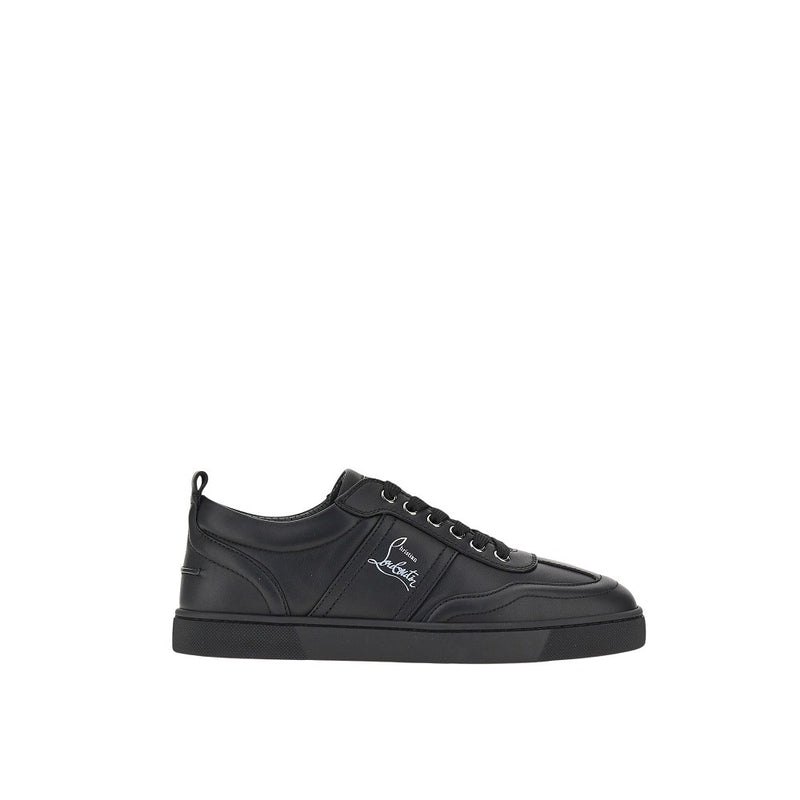 Christian Louboutin Christian Louboutin Retero Smooth Leather Sneakers Black - World Class Fashion