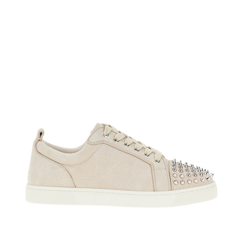Christian Louboutin Christian Louboutin Grained Nubuck Louis Junior Spikes Sneakers - World Class Fashion