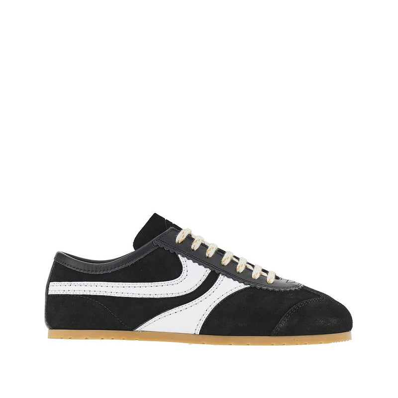 Dries Van Noten Dries Van Noten Suede Leather Sneakers Black Women - World Class Fashion