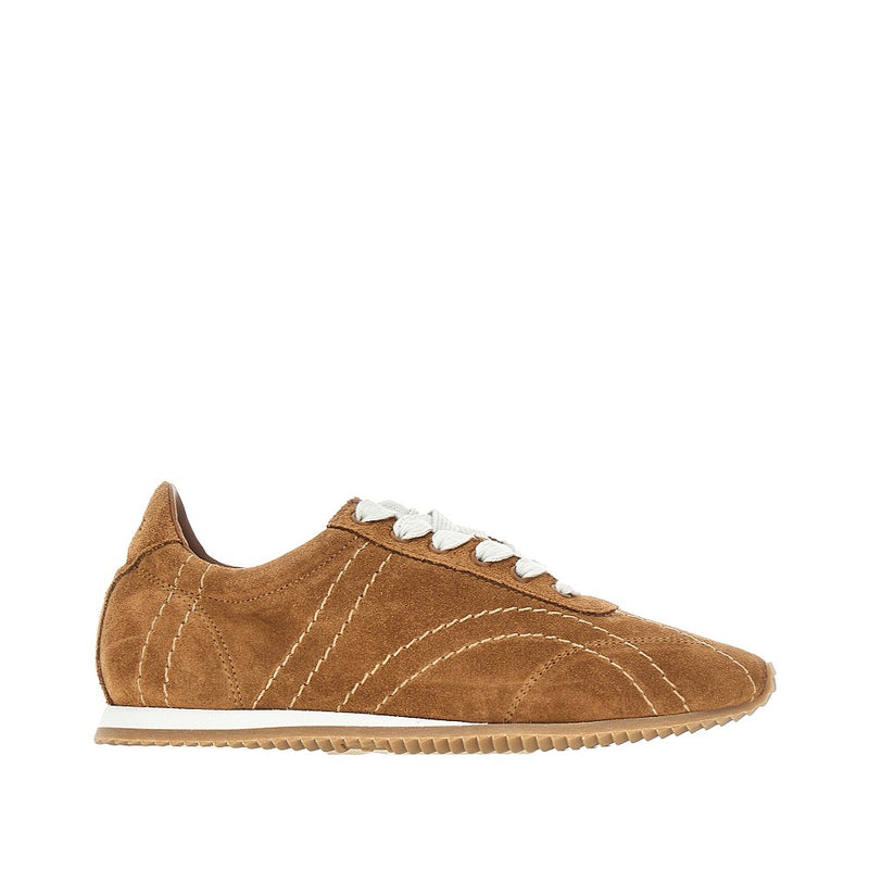 Toteme Toteme Suede Leather Sneakers Beige Women - World Class Fashion