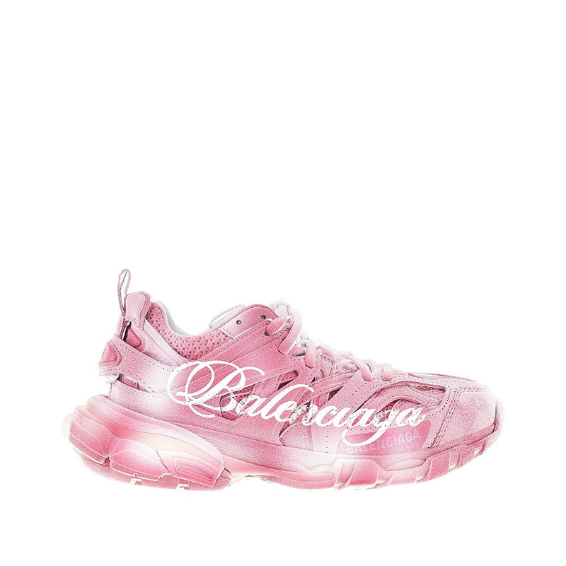 Balenciaga Balenciaga Stencil Logo Track Sneakers Pink - World Class Fashion