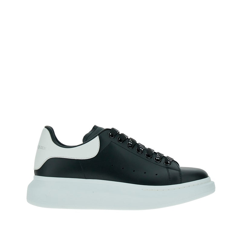 Alexander McQueen Alexander McQueen Leather Oversize Sneakers Black Men - World Class Fashion