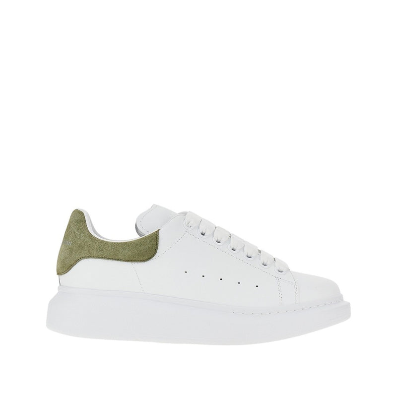 Alexander McQueen Alexander McQueen Leather Oversize Sneakers White - World Class Fashion