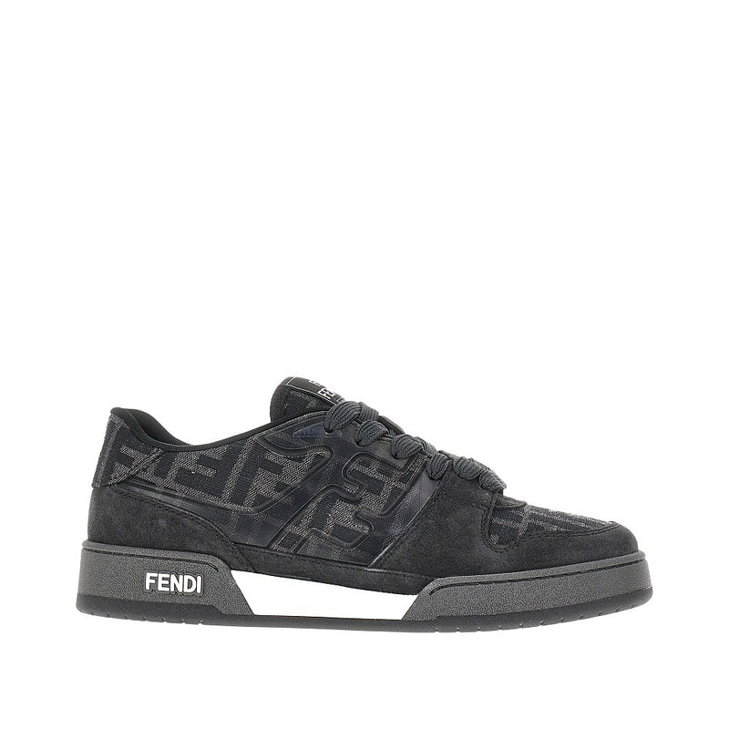 Fendi Fendi Jacquard FF and Leather Fendi Match Sneaker Black - World Class Fashion