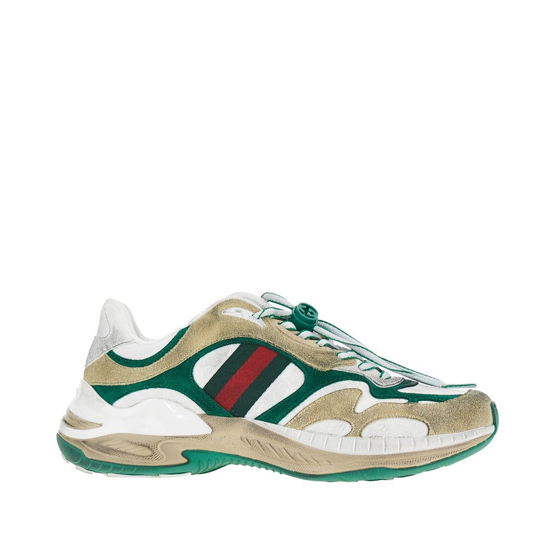 Gucci Gucci GG Fabric and Suede Sneakers Multicolor - World Class Fashion