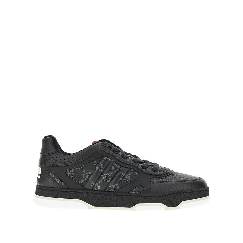 Gucci Gucci Re-web Leather Sneakers Black Men - World Class Fashion