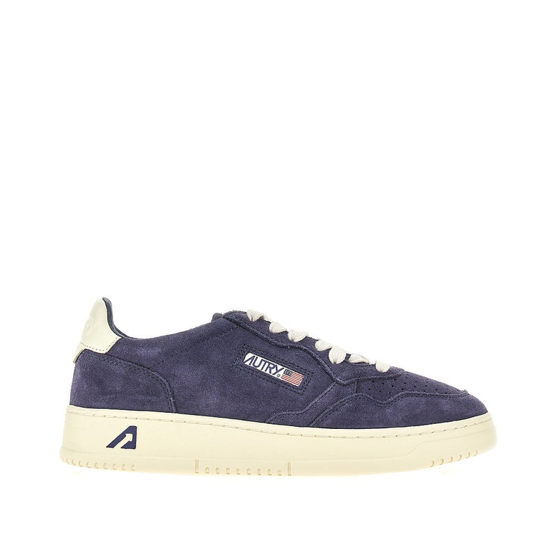 Autry Autry Medalist Low Suede Leather Sneakers Blue - World Class Fashion