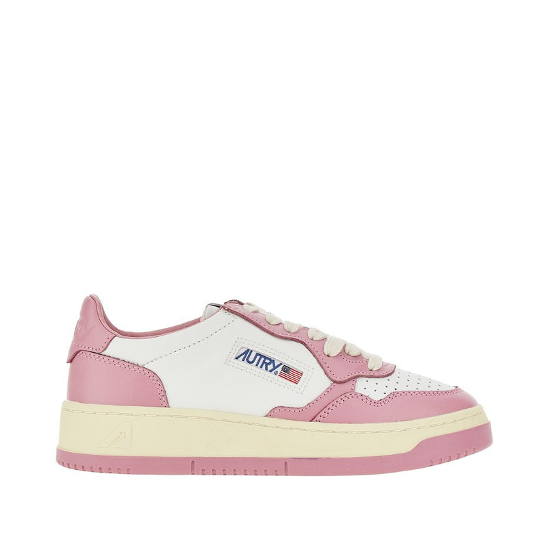 Autry Autry Medalist Low Leather Sneakers Pink Women - World Class Fashion