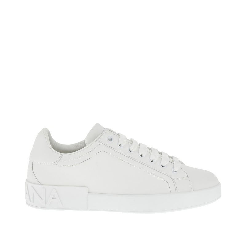 Dolce&gabbana Dolce&gabbana Portofino Leather Sneakers White - World Class Fashion