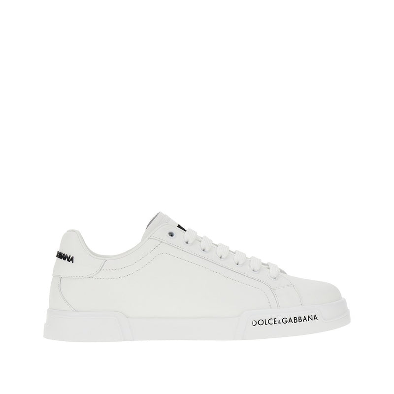 Dolce&gabbana Dolce&gabbana Portofino Nappa Leather Sneakers White - World Class Fashion