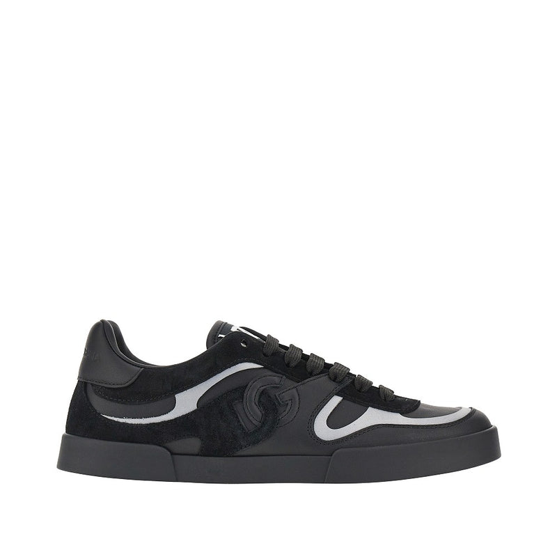 Dolce&gabbana Dolce&Gabbana Portofino Leather Sneakers Black - World Class Fashion