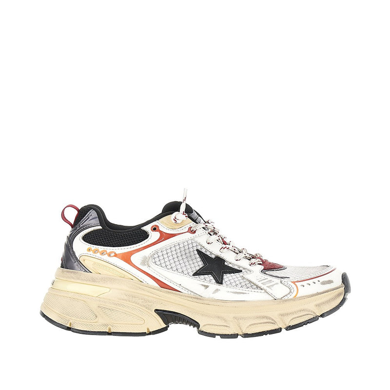 Golden Goose Golden Goose Lightstar Mesh and Leather Sneakers White - World Class Fashion