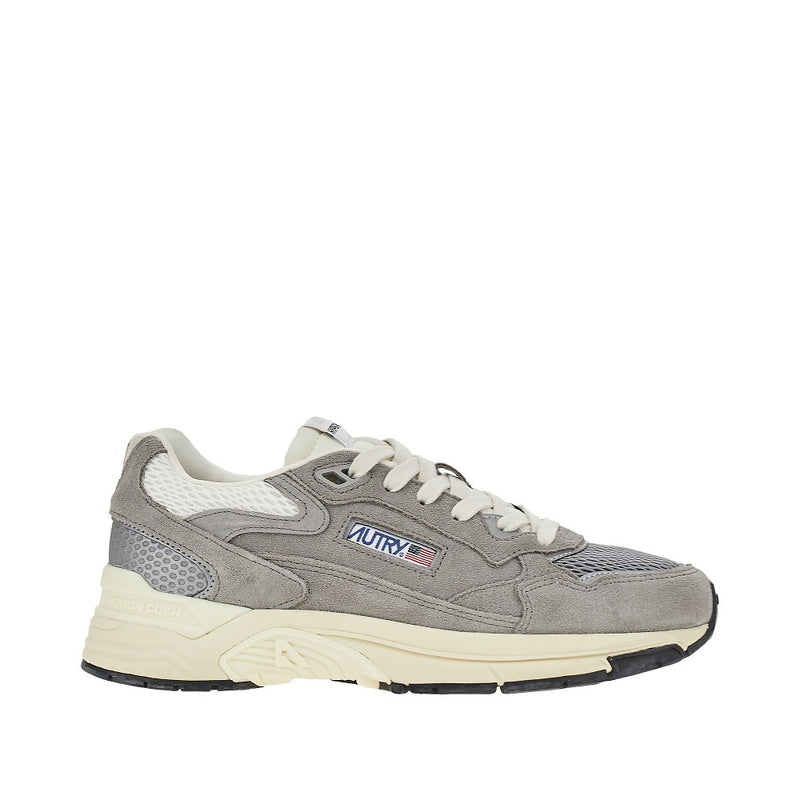Autry Autry Hyperway Suede Leather Mesh Sneakers Grey - World Class Fashion