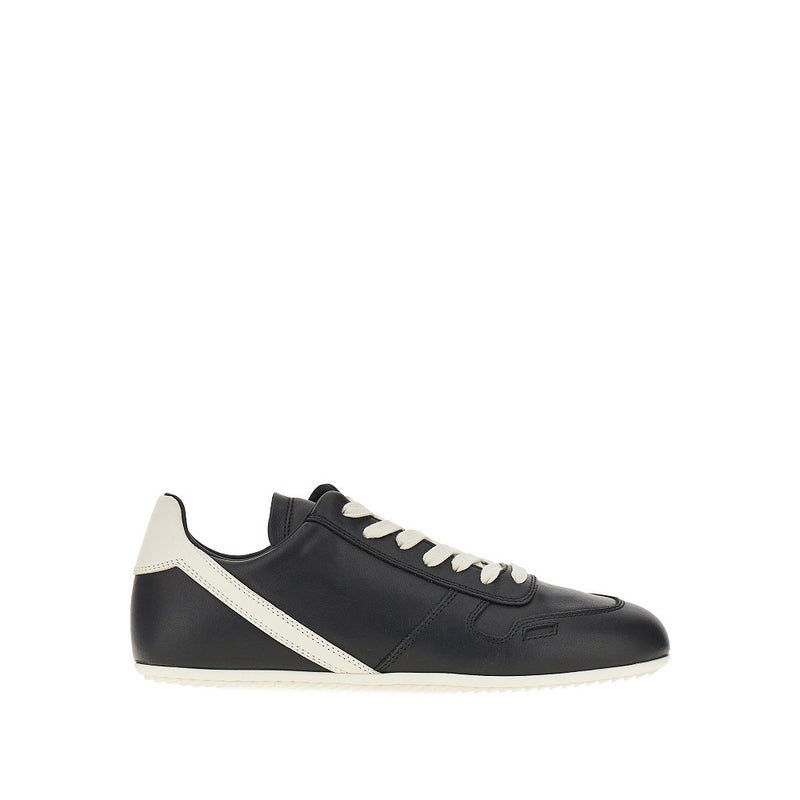 Rick Owens Rick Owens Leather Minimal Sneakers Black - World Class Fashion