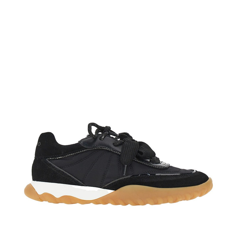 Pinko Pinko Suede Leather and Nylon Sneakers Black Women - World Class Fashion