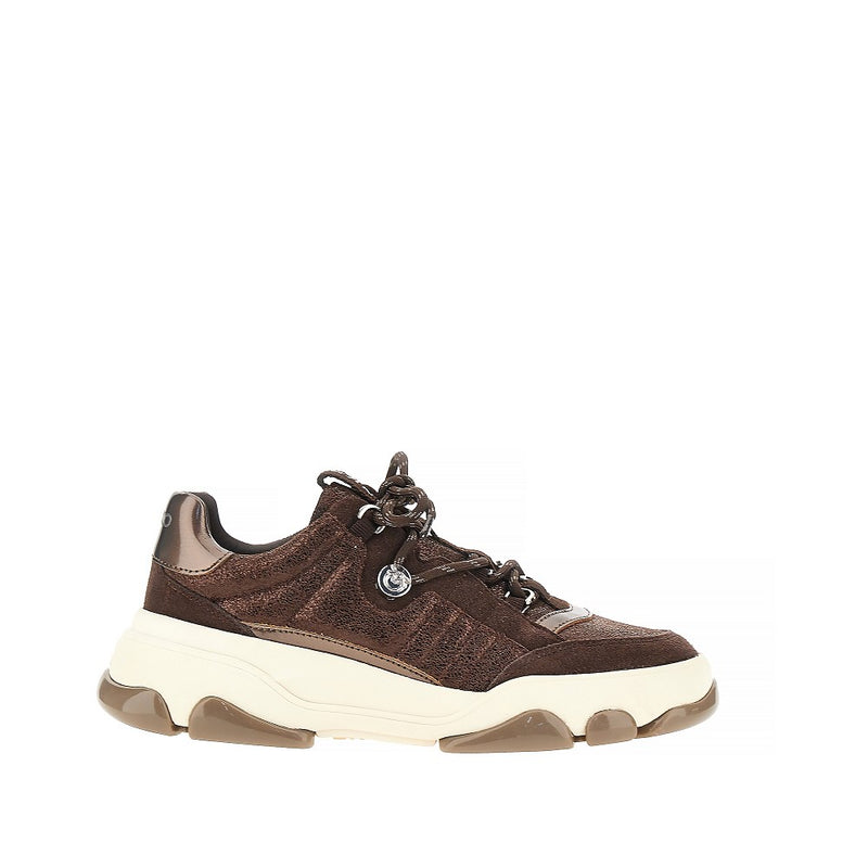 Pinko Pinko Athena Leather Sneakers Brown Women - World Class Fashion