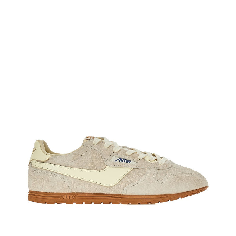 Autry Autry Windspin Suede Leather Sneakers Beige - World Class Fashion