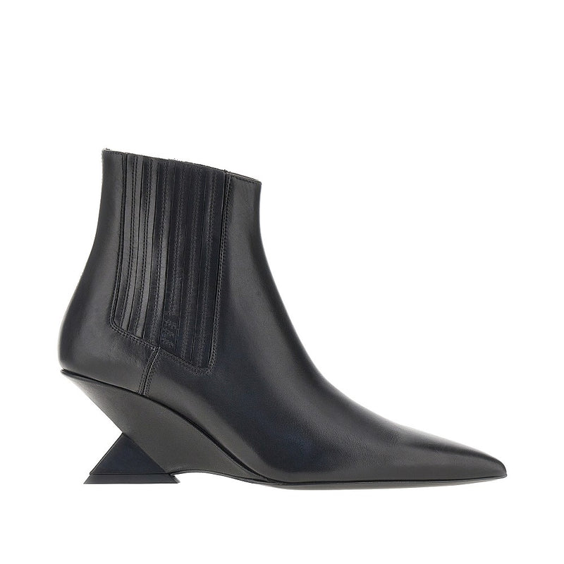 The Attico The Attico Cheope Leather Ankle Boots Black - World Class Fashion